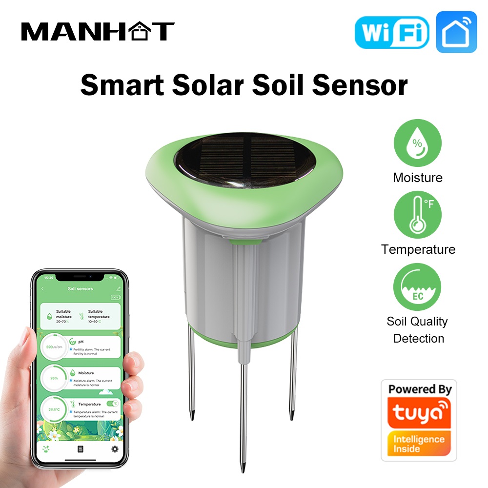 Smart Garden Irrigation - Умный Wi-Fi датчик почвы MANHOT 3-в-1: