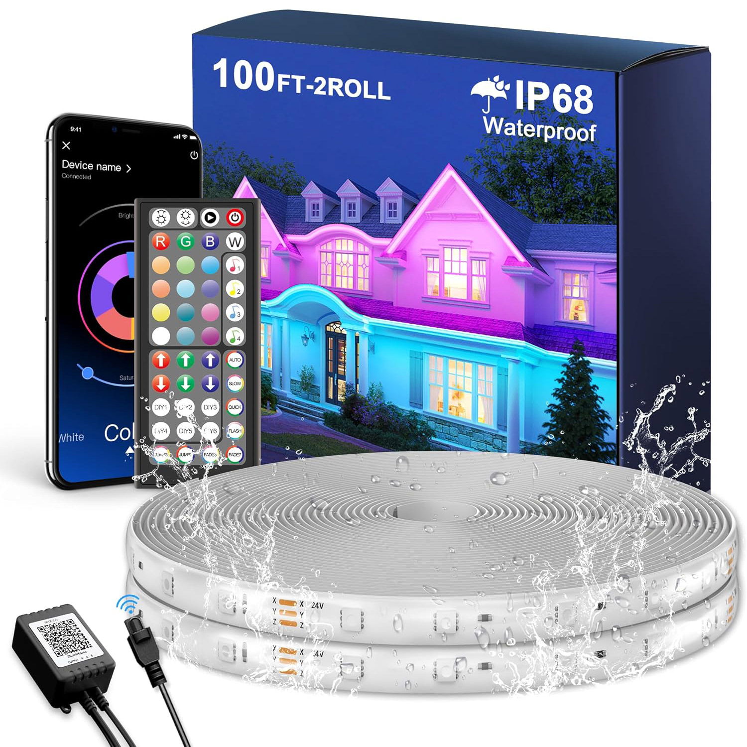 Smart Garden Youtube - IP68 Водонепроницаемые умные уличные светодиодные трубчатые
