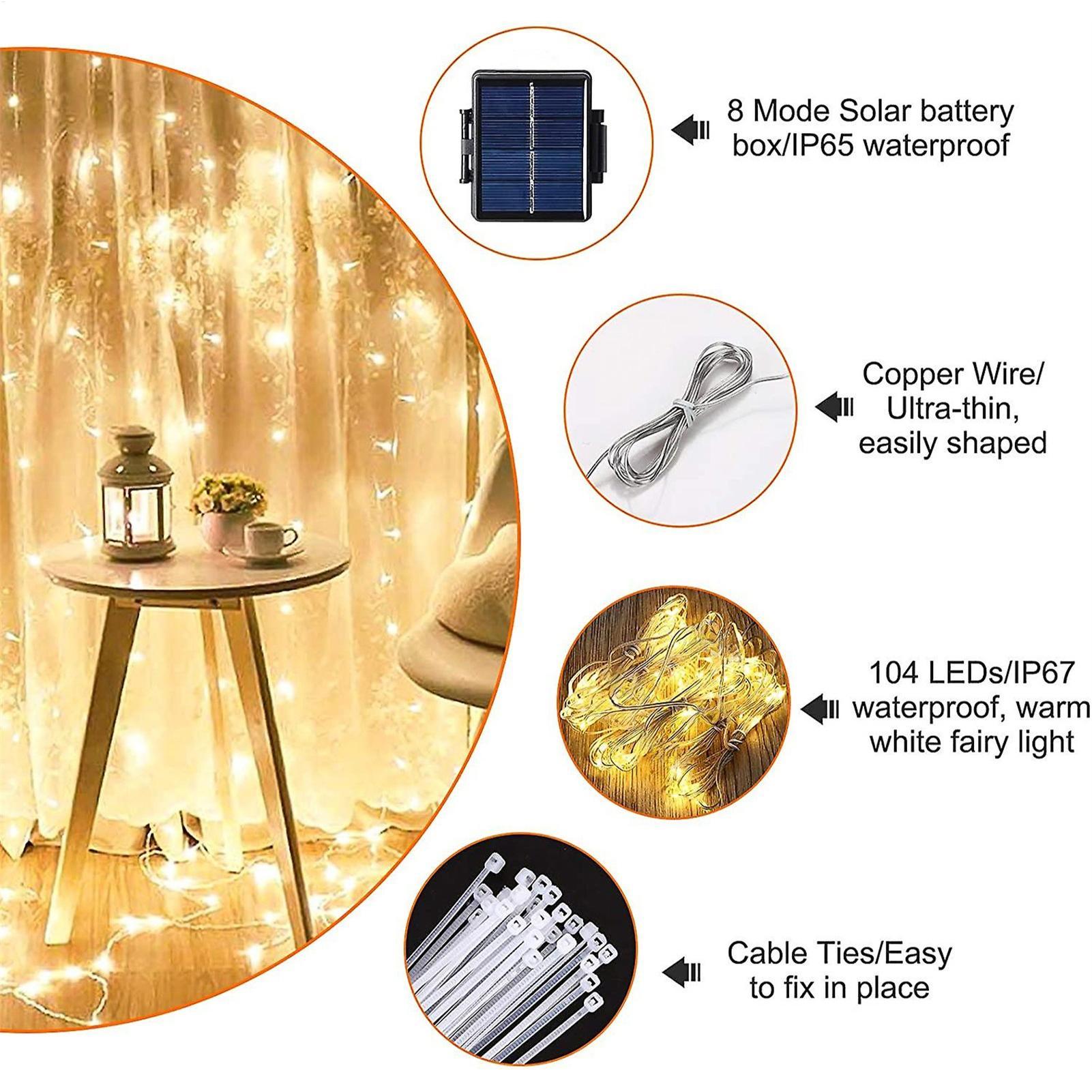 Smart Garden Spotlights - Солнечная гирлянда для зонта с 104