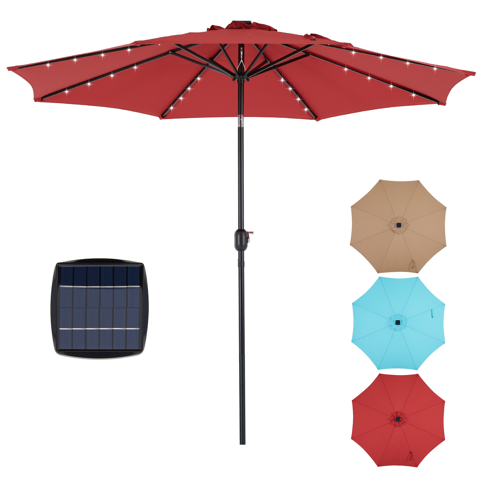 Smart Garden Umbrella - JHK 10 футов солнечный зонт для