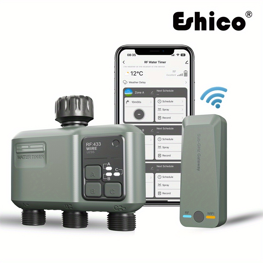 Smart Garden Water Timer - Умный таймер спринклера Eshico: 3-зонная беспроводная