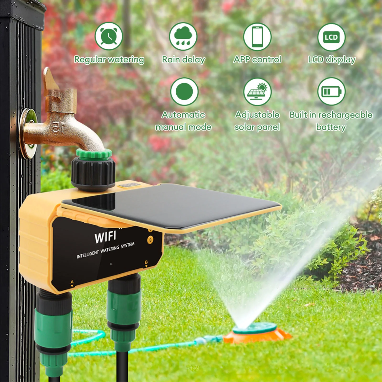 Smart Garden Irrigation - Солнечный Wi-Fi таймер для умного полива