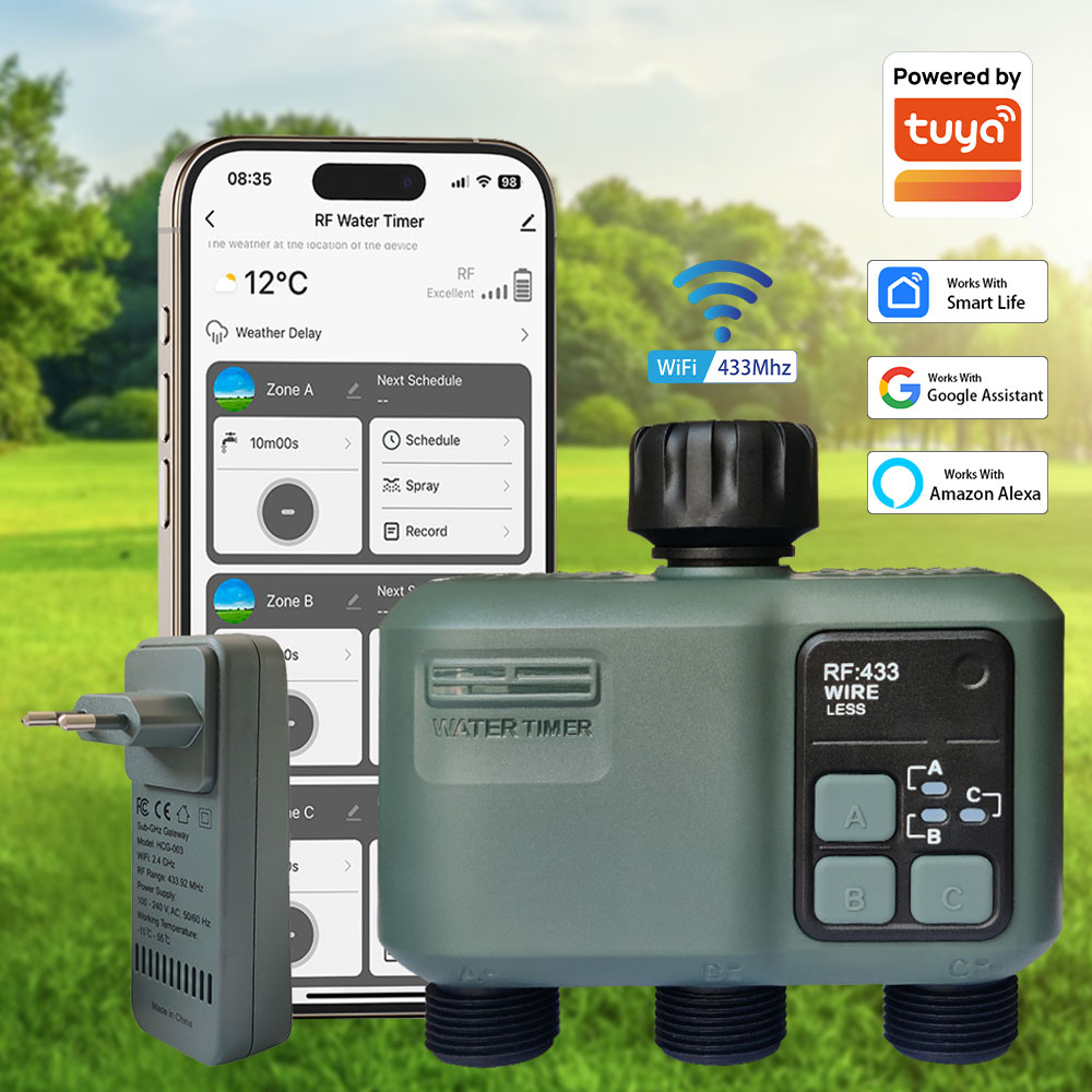 Smart Garden Irrigation - Умный контроллер полива Tuya Wifi+RF433 с
