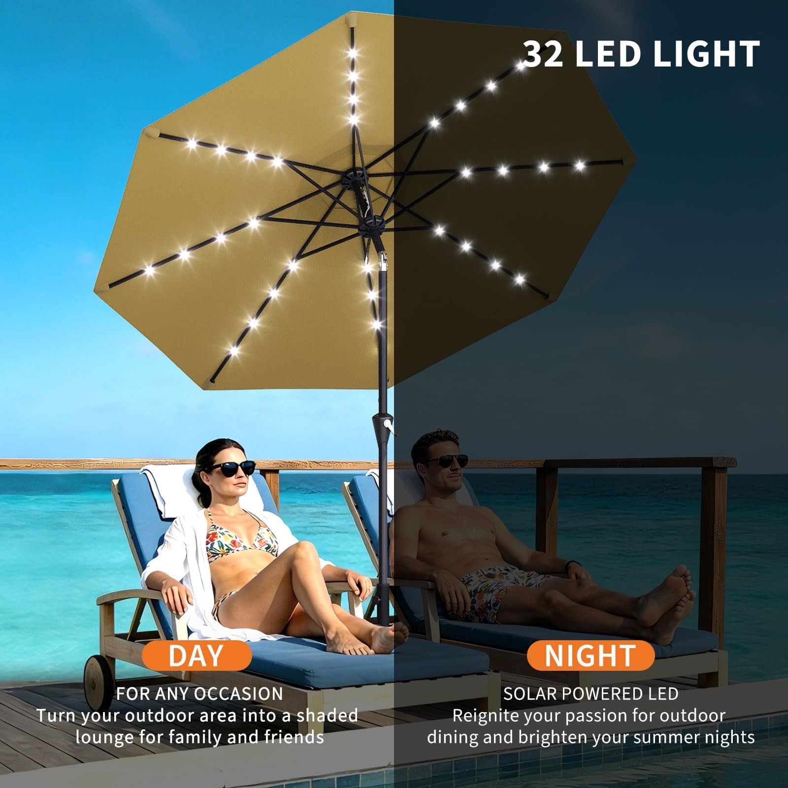 Солнечный зонт для патио 10 фу – обзор и цена Smart Garden Umbrella