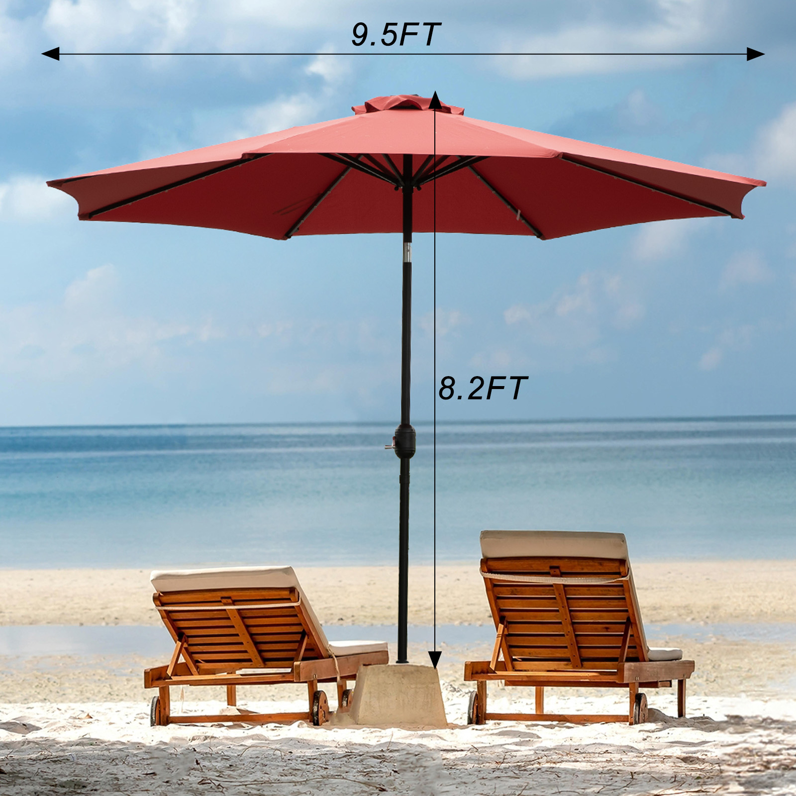 JHK 10 футов солнечный зонт дл – обзор и цена Smart Garden Umbrella