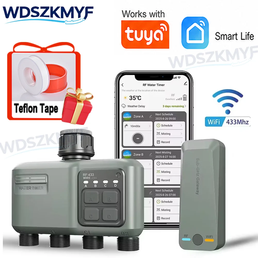 Умный Wi-Fi RF433 таймер полив – обзор и цена Smart Garden Water Timer