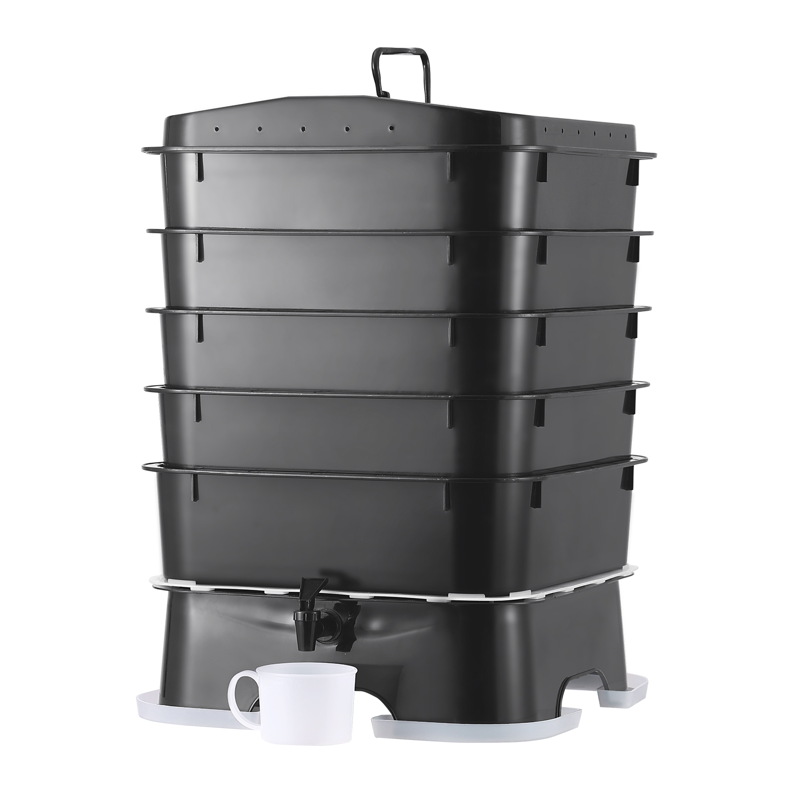 Композитер для червей с 5 лотк – обзор и цена Composting Kit Indoor